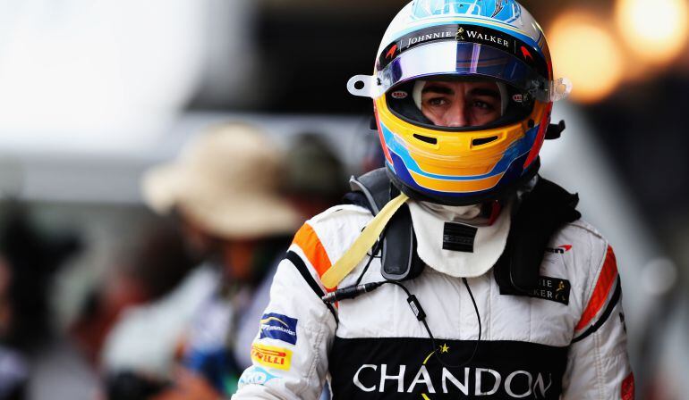 Fernando Alonso, en el GP de Brasil 2017.