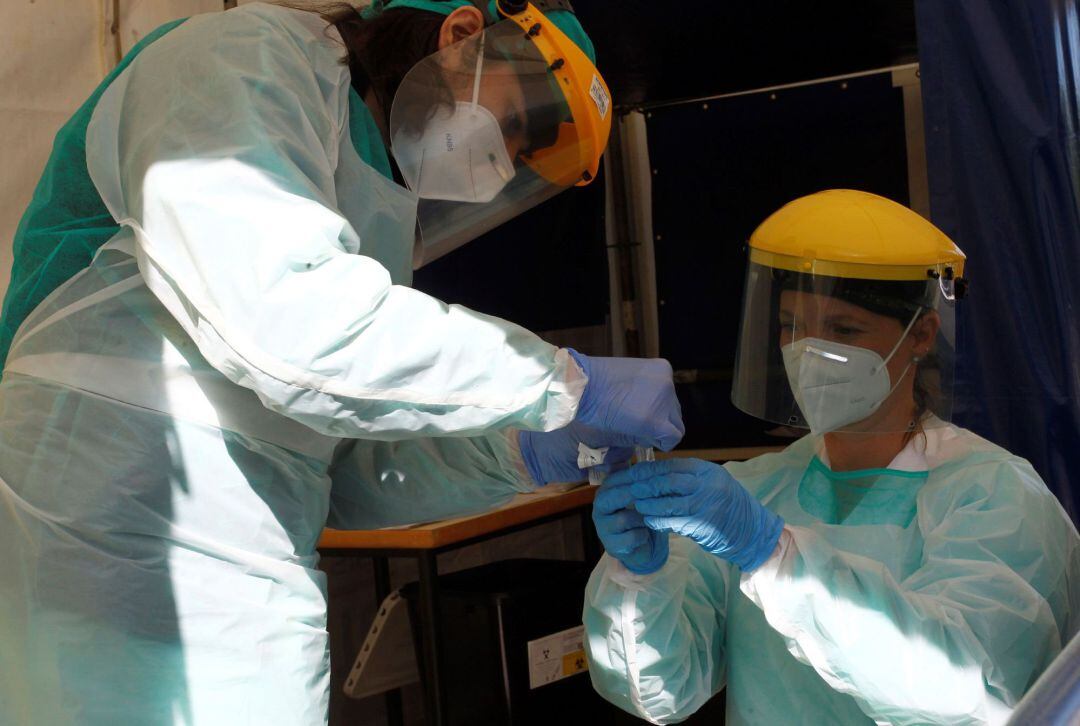 Puesto de toma de muestras de Covid-19