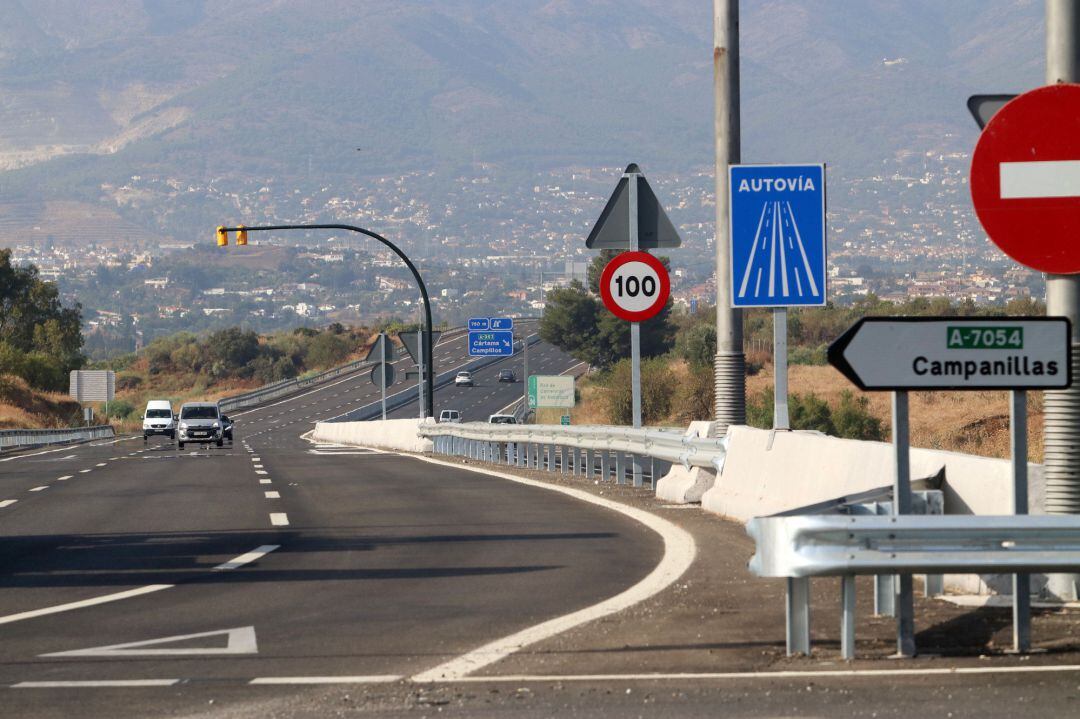 Inicio de las obras de la última fase de las mejoras en el acceso al Parque Tecnológico de Andalucía (PTA) en Málaga (Andalucía, España), a 27 de julio de 2020