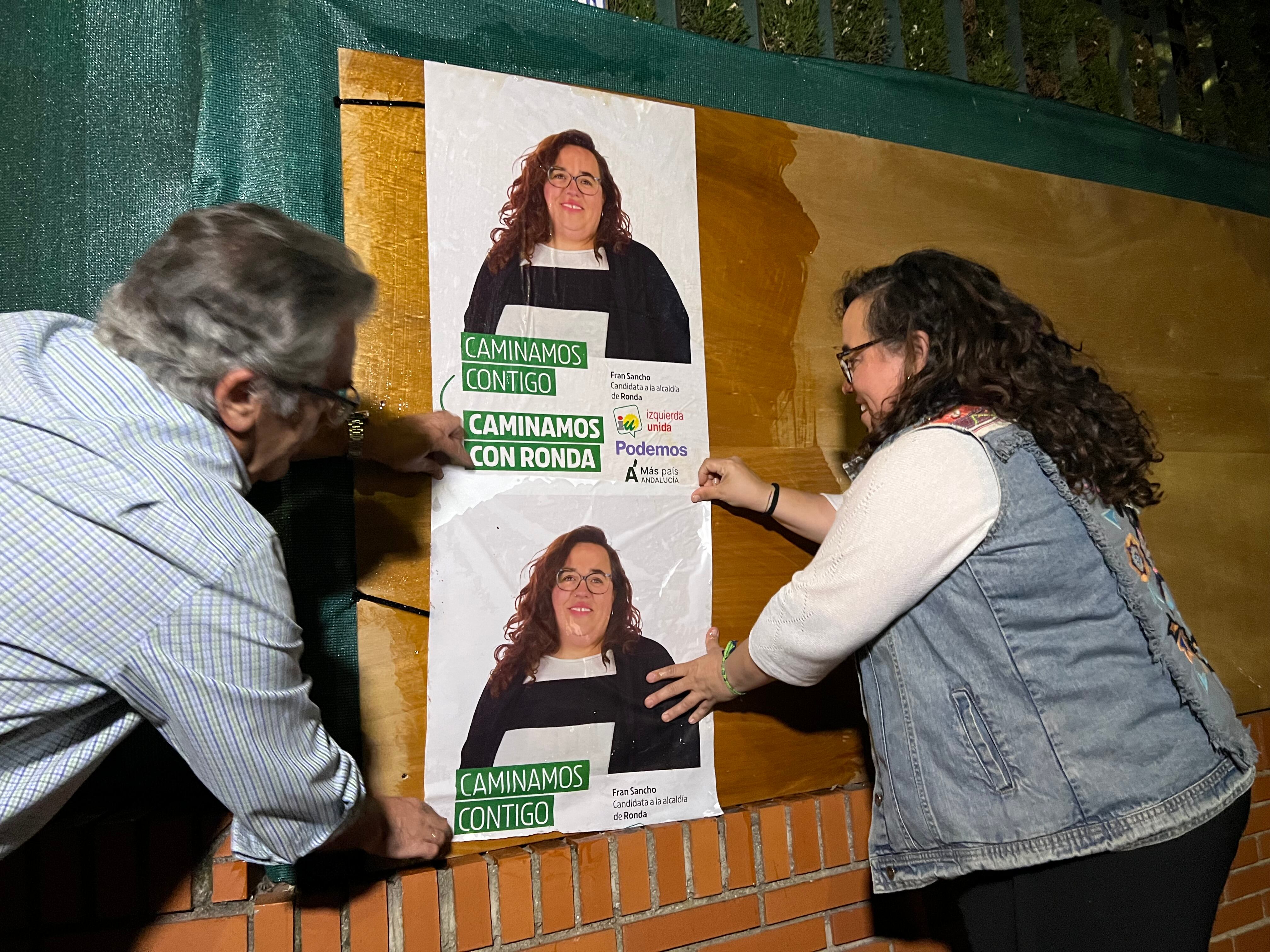 La coalición &#039;Con Ronda&#039; eligió los exteriores del Colegio Juan Carrillo para inaugurar la campaña