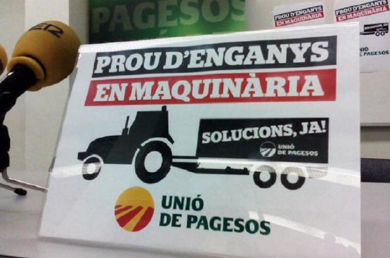 Han posat en marxa la campanya 'Prou d'enganys en maquinària'