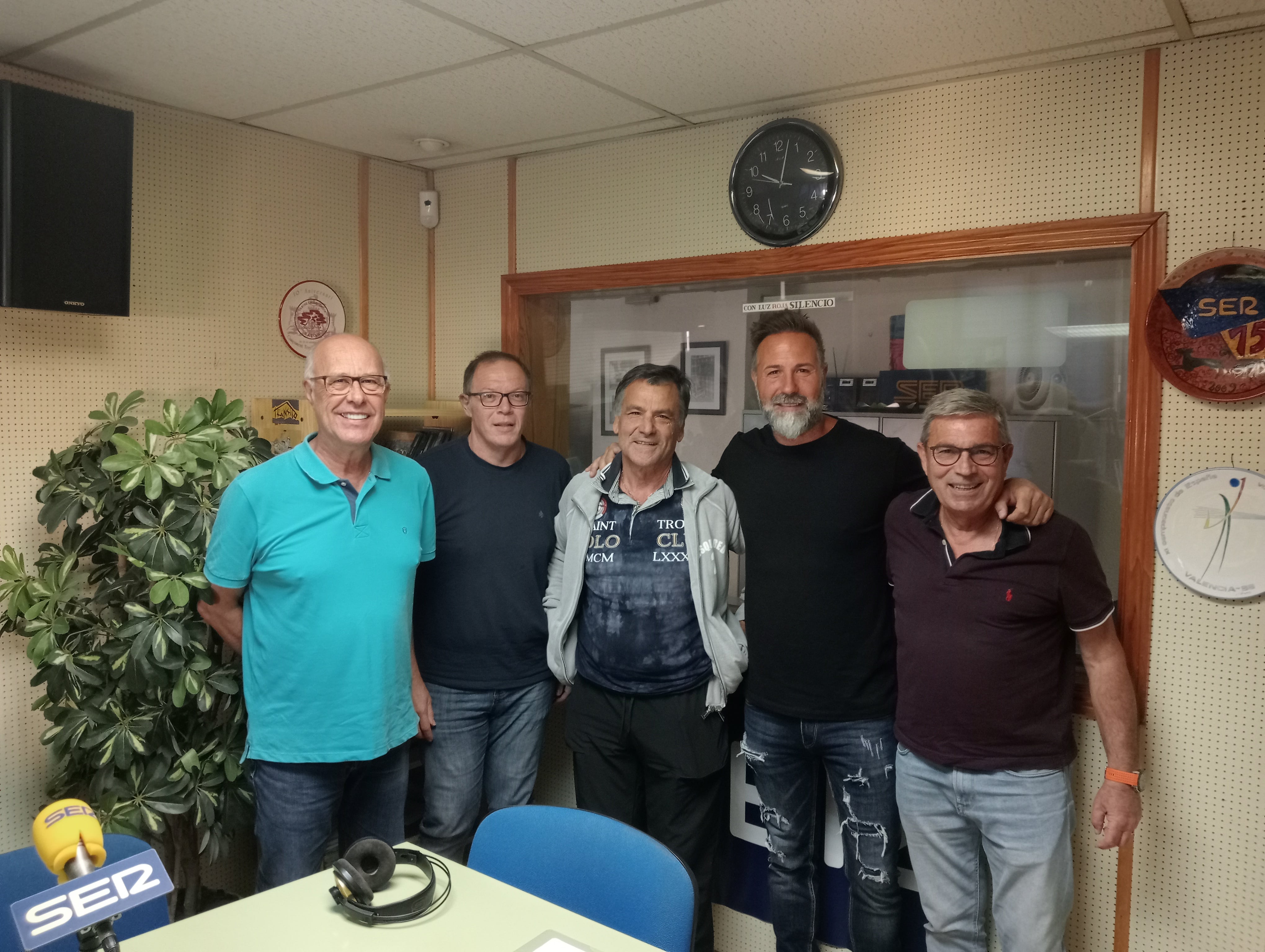 Quique Máteu, Natalio Lorenzo, Richard Prats y Vicent Lluch en Rádio Xàtiva