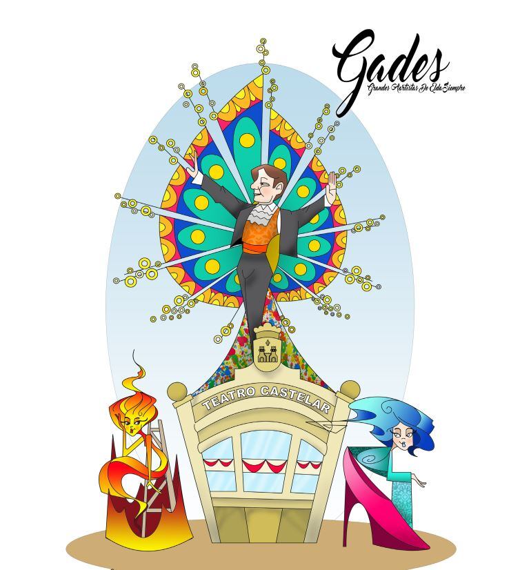 Boceto de la Falla oficial de Elda 2023