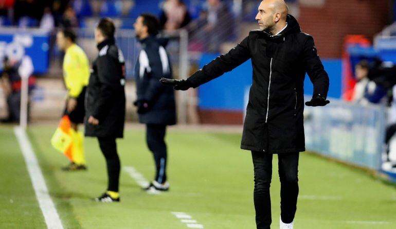 Abelardo, durante el partido de Copa frente al Formentera