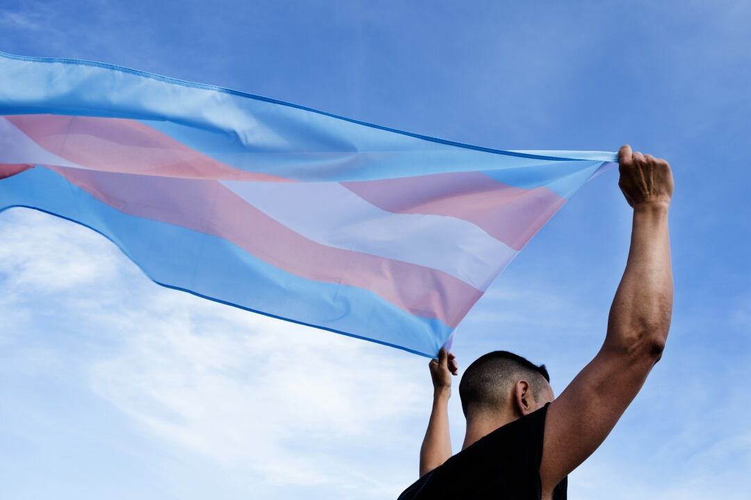 La bandera que representa al colectivo de personas trans 