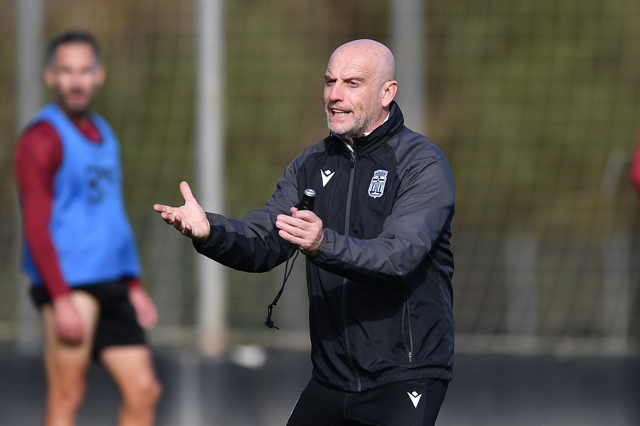 Julián Calero durante un entrenamiento esta semana