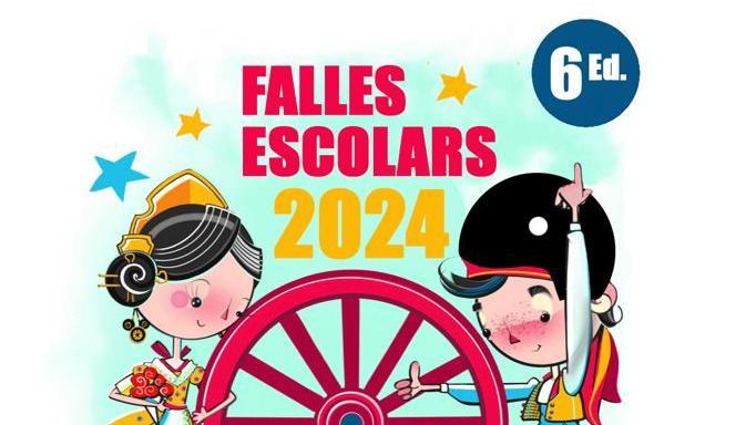 Cartel de la 6ª edición de Falles Escolars de Gandia