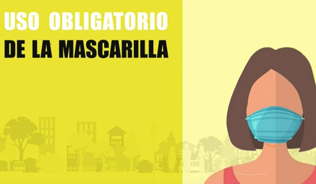 Cartel de concienciación del uso obligatorio de la mascarilla creado por el Gobierno de España