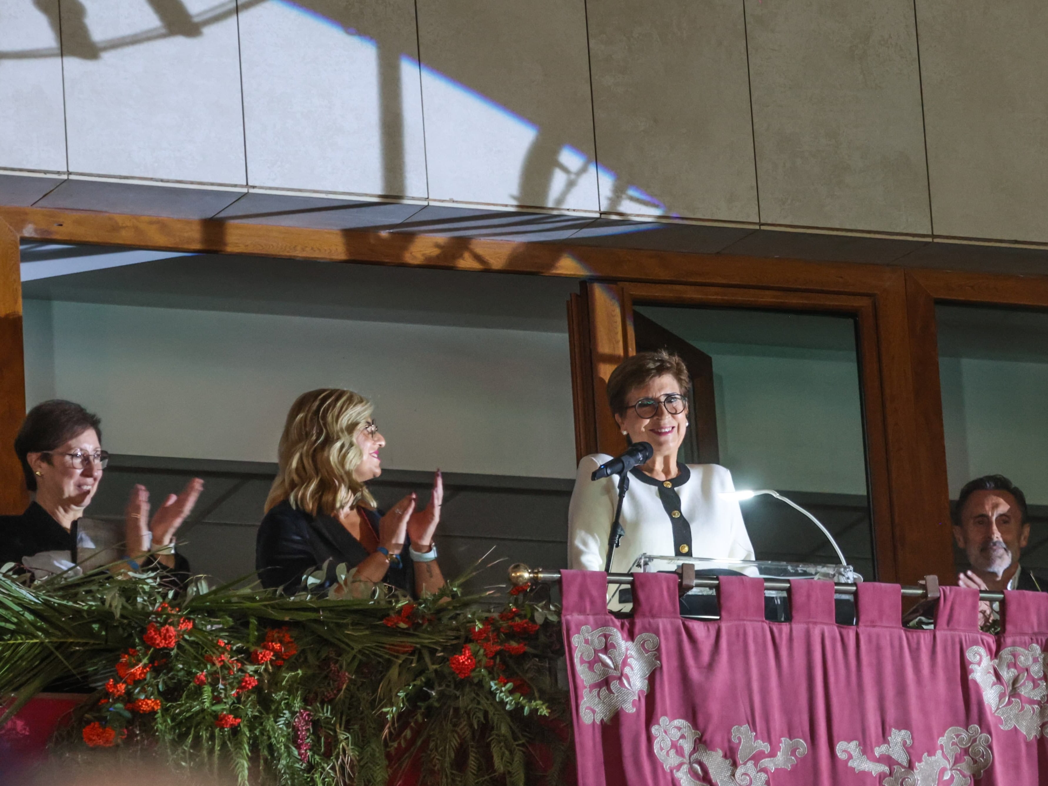 María Dolores Tormos durante su pregón para las Fiestas Patronales de Petrer 2024.