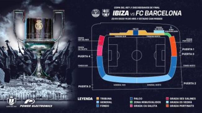 Plano de las distintas zonas que se habilitarán para los aficionados