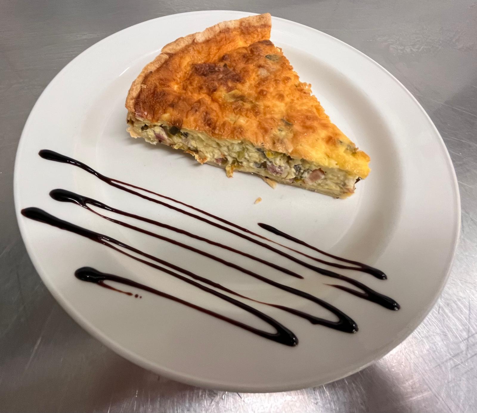 Apetecible aspecto del quiche preparado por Mireia Alonso