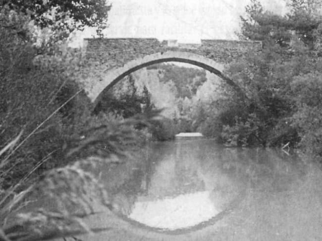 Puente del Chantre en la década de los 80 del siglo XX.
