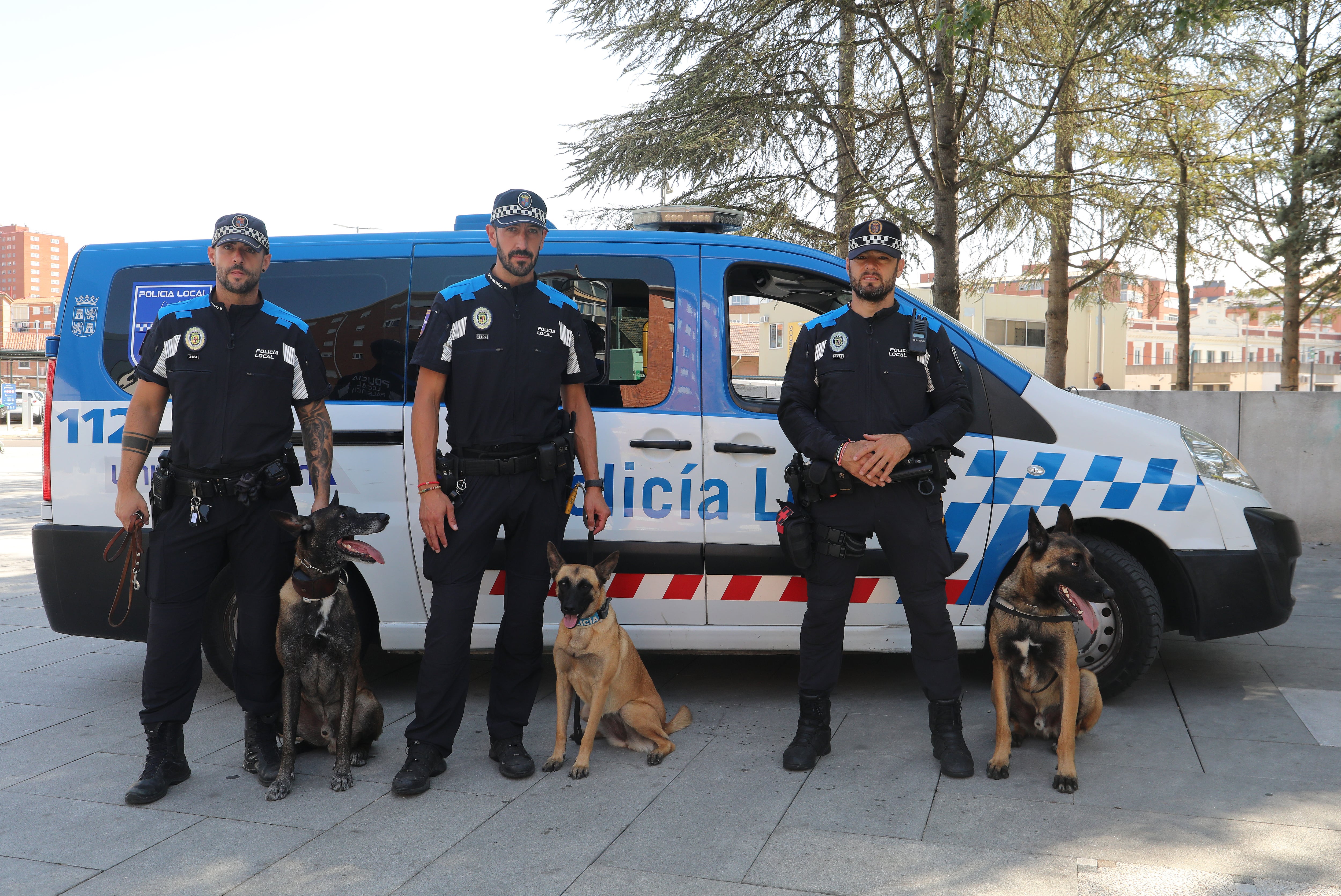 Unidad canina de la policía local de Palencia