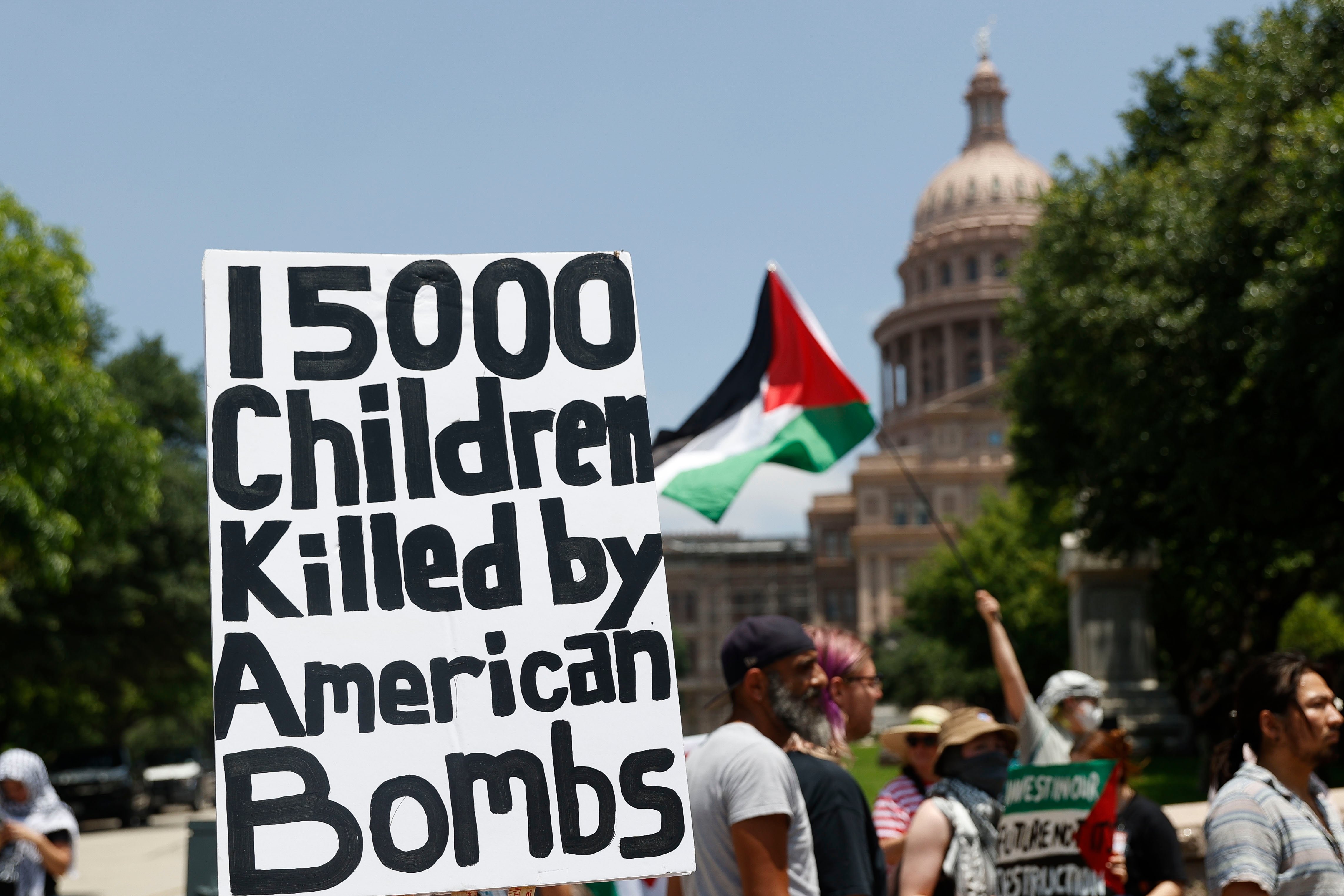 Marcha en apoyo del pueblo palestino. EFE/EPA/ADAM DAVIS