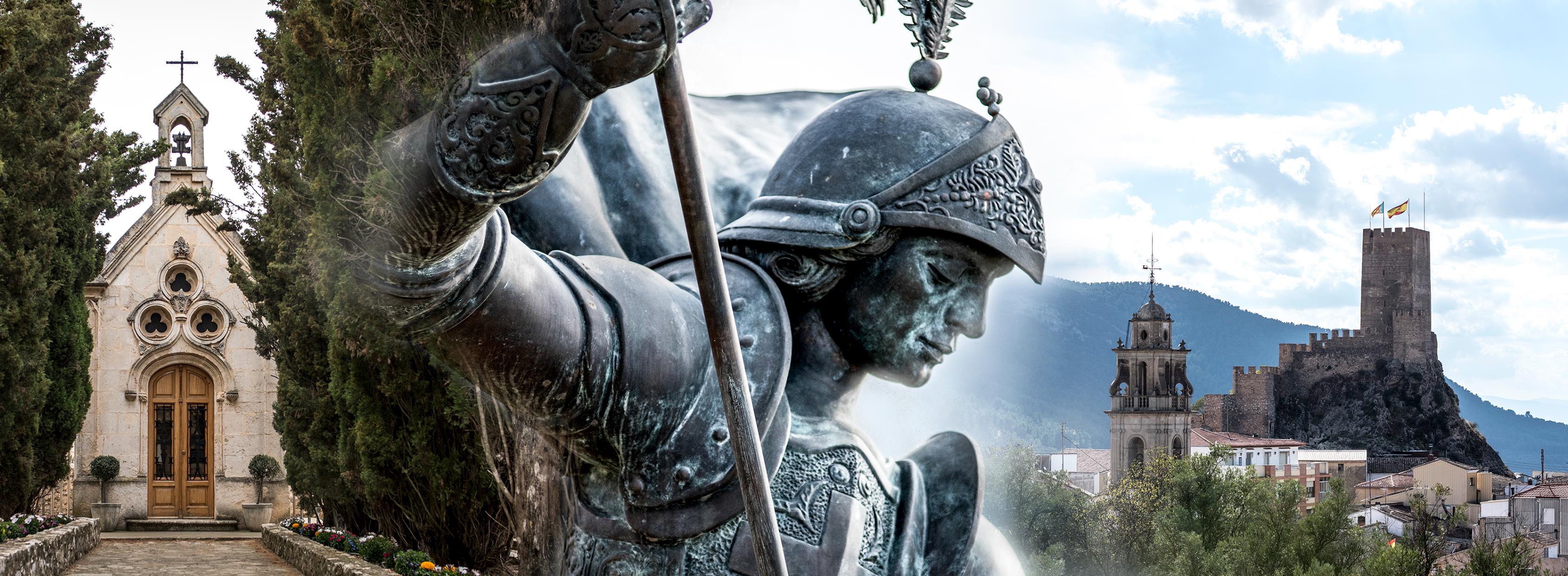 Castillo e imagen de San Jordi