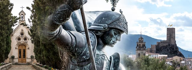 Castillo e imagen de San Jordi