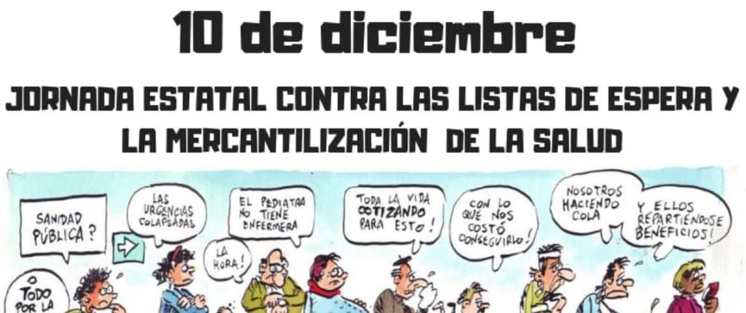 Cartel de protesta Marea Blanca