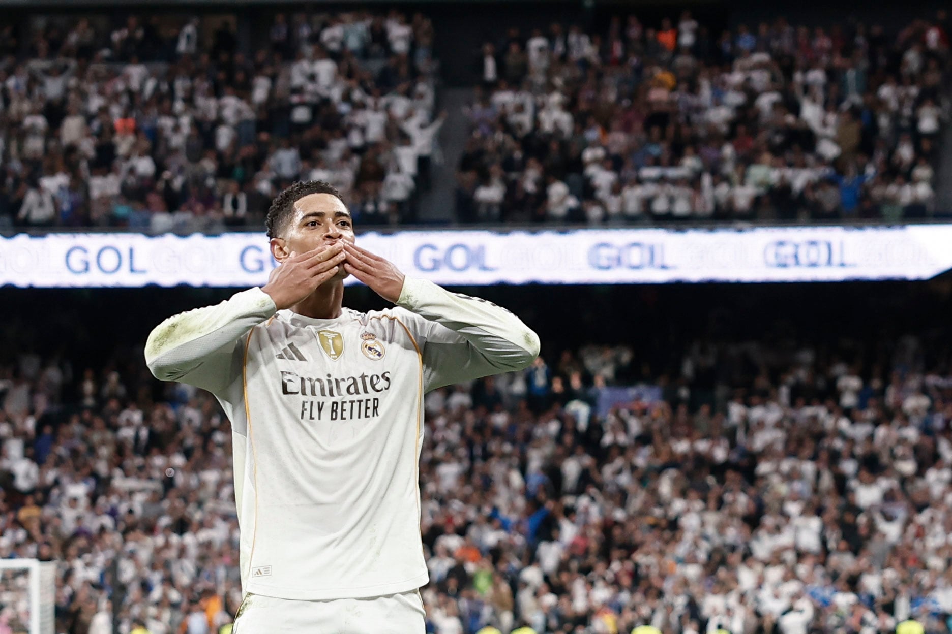 Jude Bellingham celebra su gol contra el Barcelona