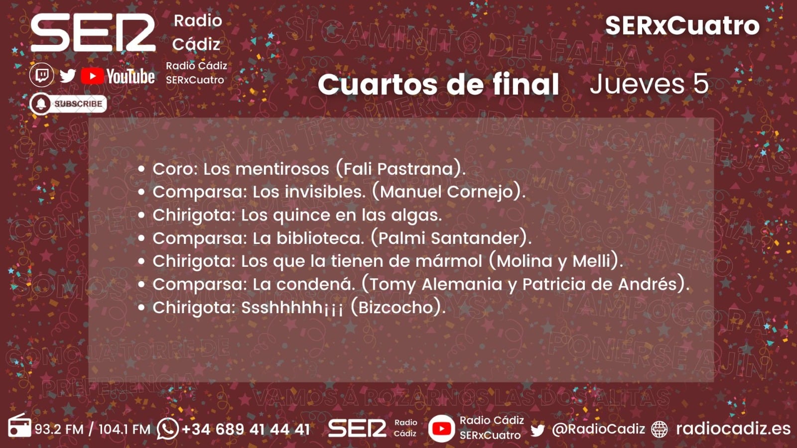 Séptimo y último día de Cuartos de Final del COAC 2026.