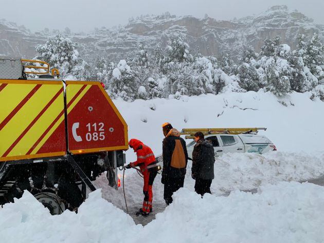 Nieve en las comarcas de Els Ports.