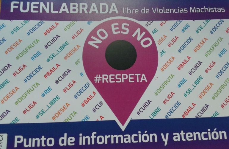 El lema del Punto de Información es &#039;No es no, # respeta&#039; .