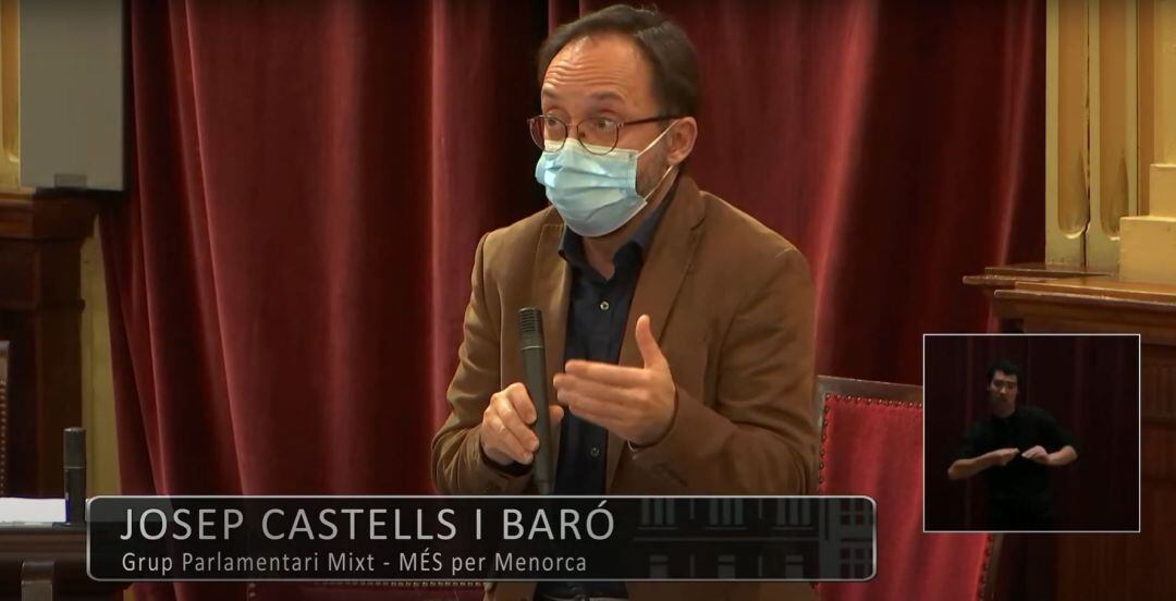 Imatge de Castells durant el ple del Parlament