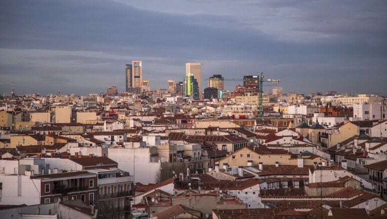 Vista de los tejados del centro de Madrid.