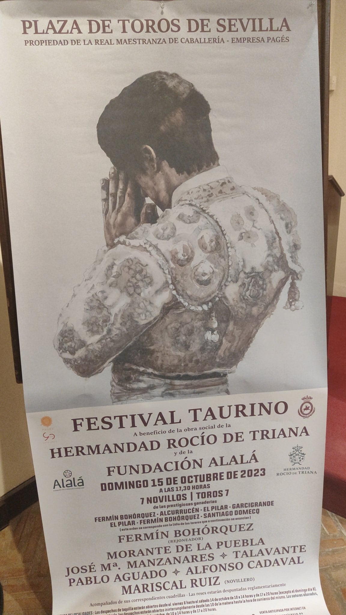 Cartel del festival del 15 de octubre en Sevilla