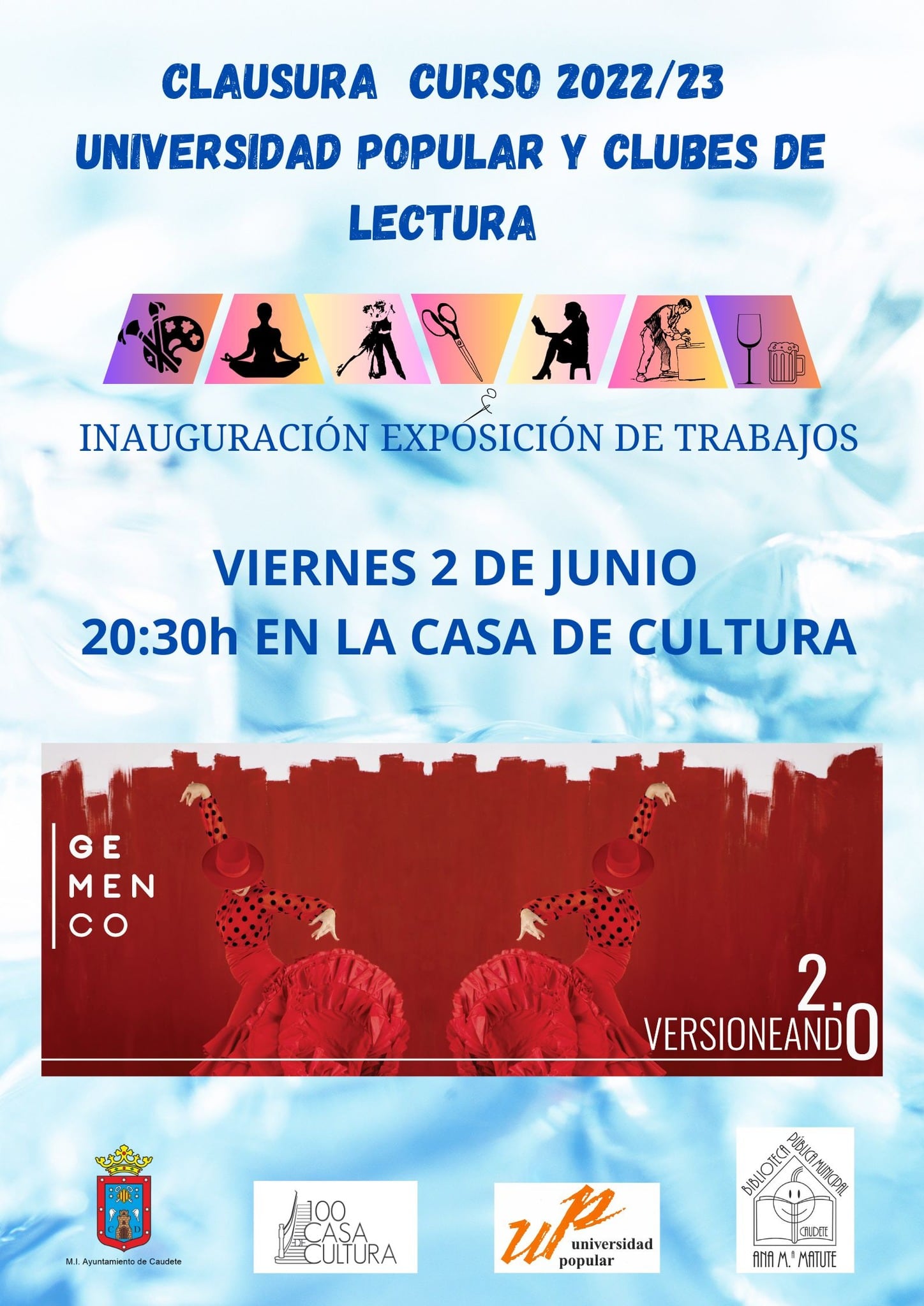 Cartel del acto de clausura del curso