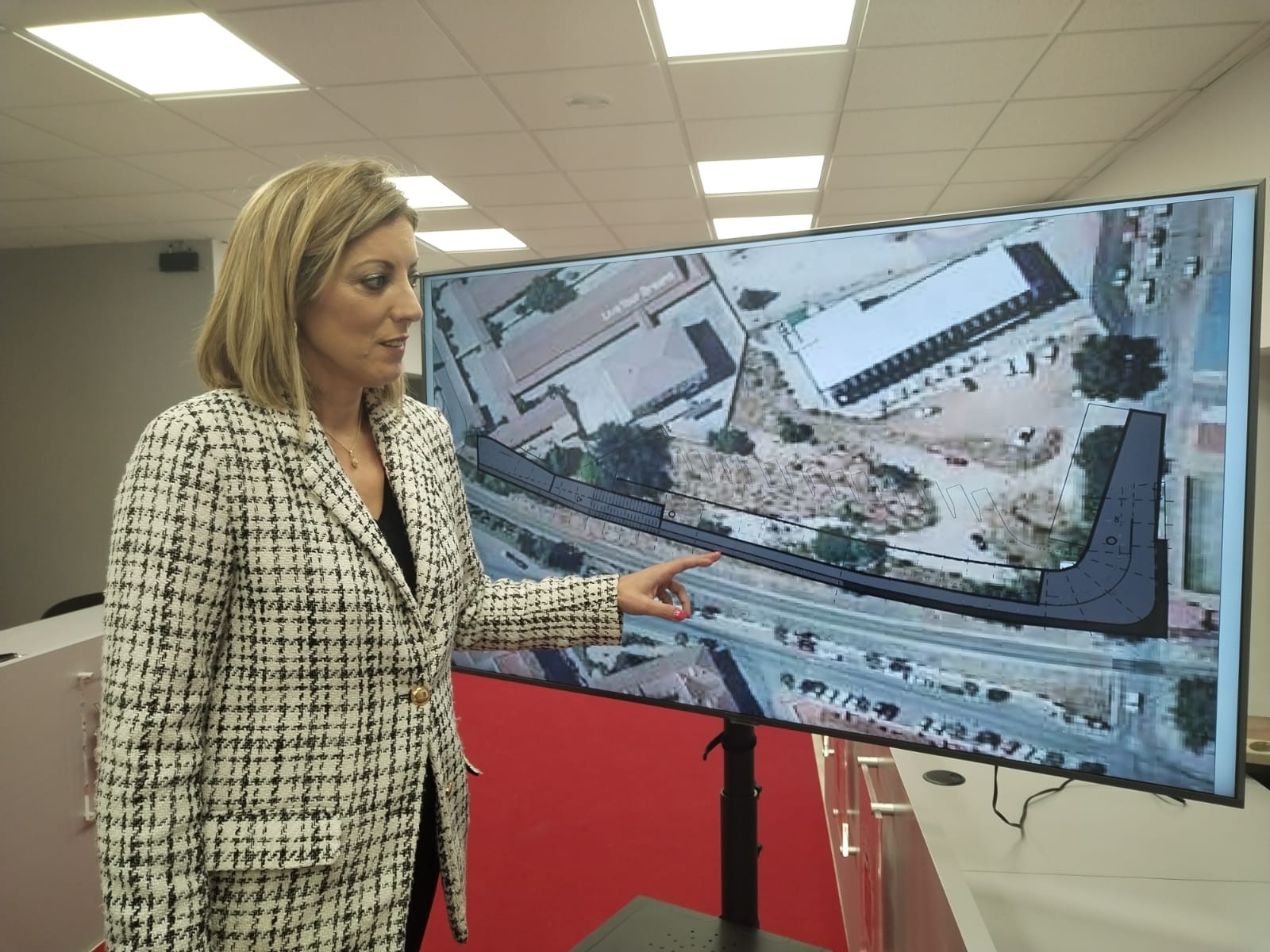 La concejal Mari Carmen Martínez muestra el proyecto