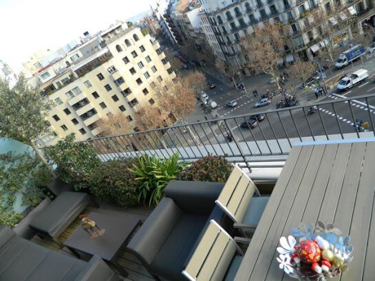 Vista de una de las viviendas construida en una azotea de barcelona