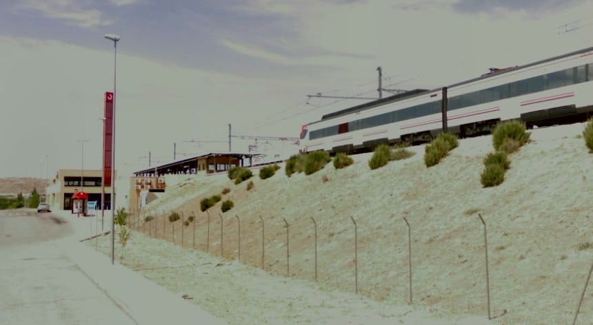 Imagen del tren en San Martín de la Vega en el año 2008