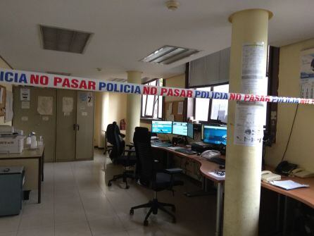 Sala del CIMAC en la Comisaría palentina