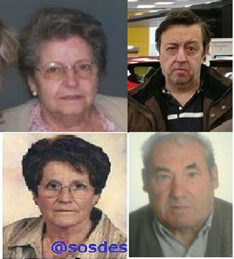 Francisca Navarro, Lorenzo Mariano Nieto, Águeda Romero y Ángel Gimeno