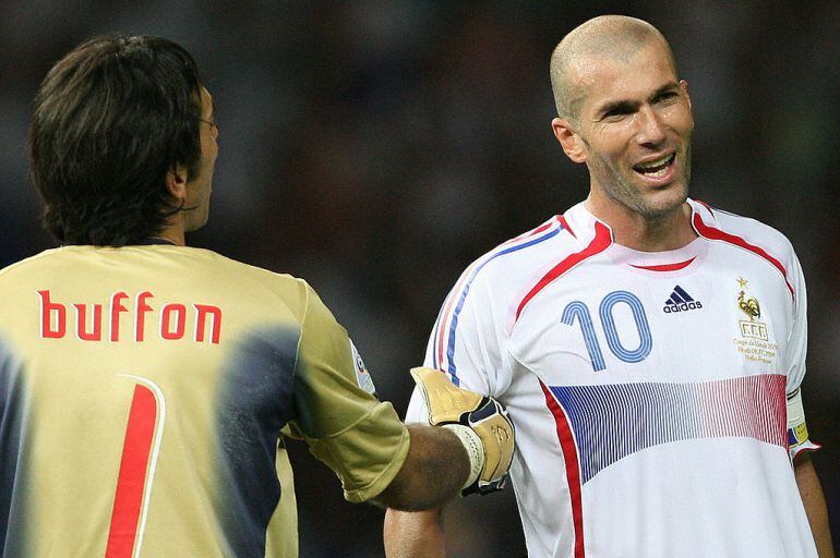 Buffon y Zidane, durante la final del Mundial de 2006.