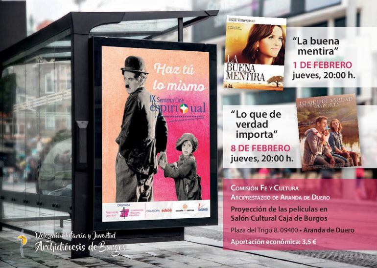 Cartel anunciador de la semana de cine espiritual