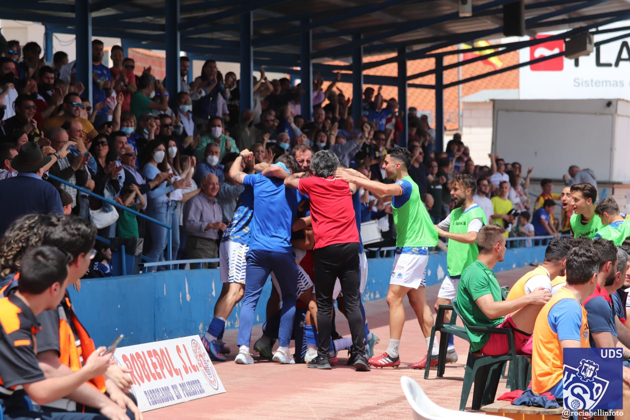 Celebración del gol de la victoria