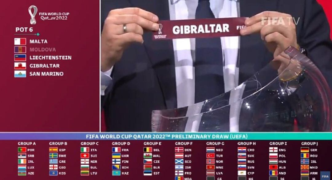 Gibraltar durante el sorteo.