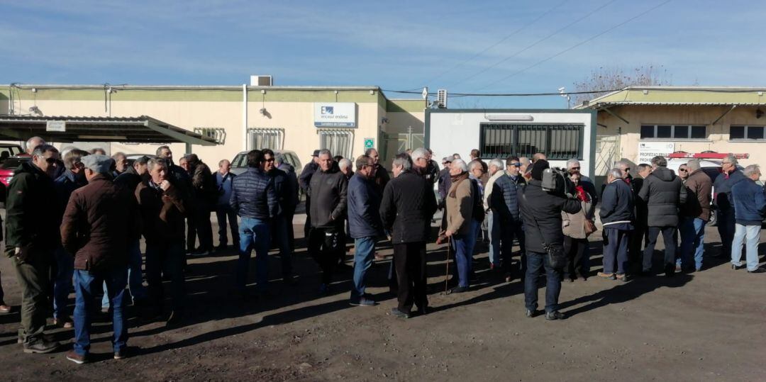 Concentración de ex trabajadores del carbón en Puertollano