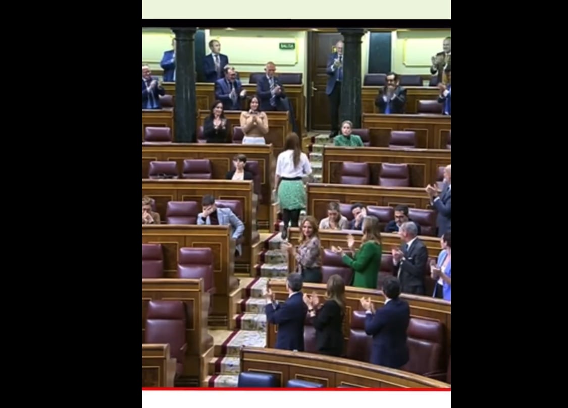 El gesto de Rufián en el Congreso.