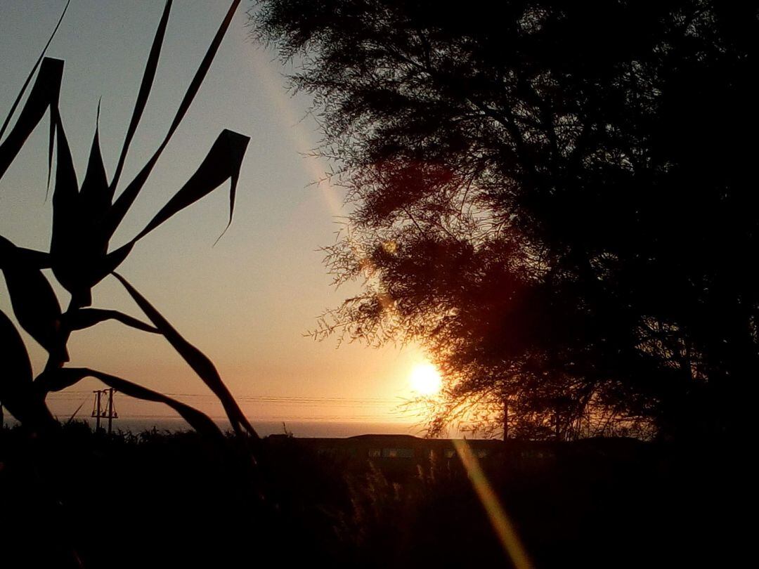 Puesta de sol en la Vegas del Guadiana