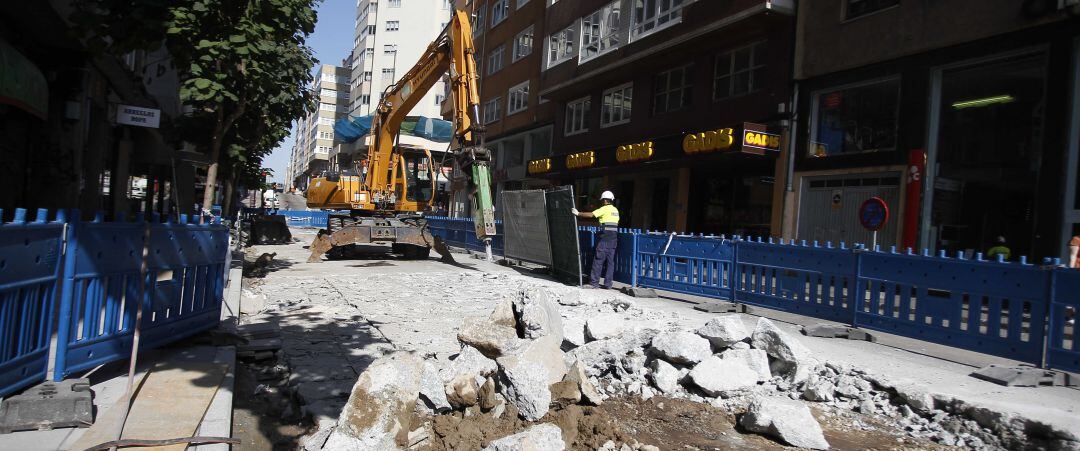 Obras en la calle Liaño Flores