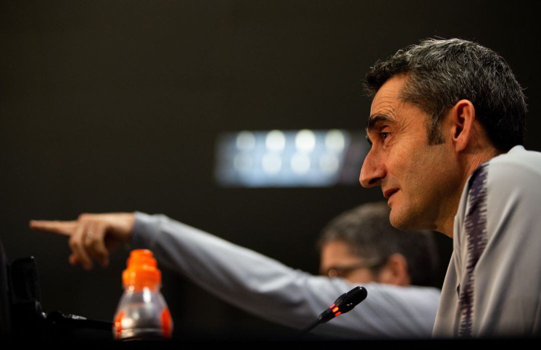 Valverde, durante la rueda de prensa este viernes