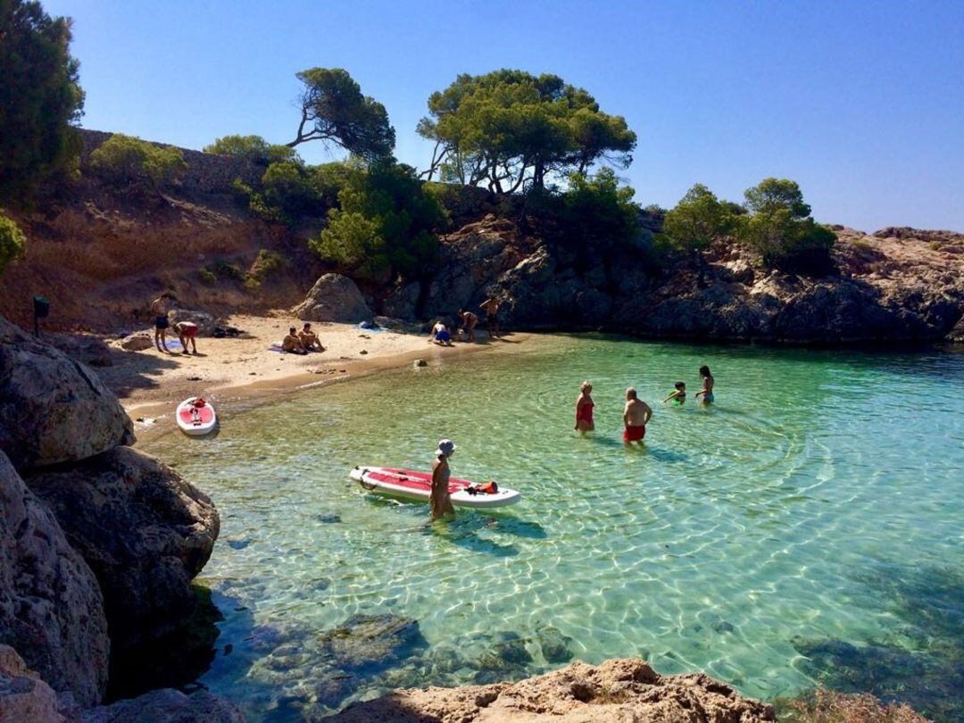 Turistas en la Playa Punta Negra, en una imagen de agosto de 2018.