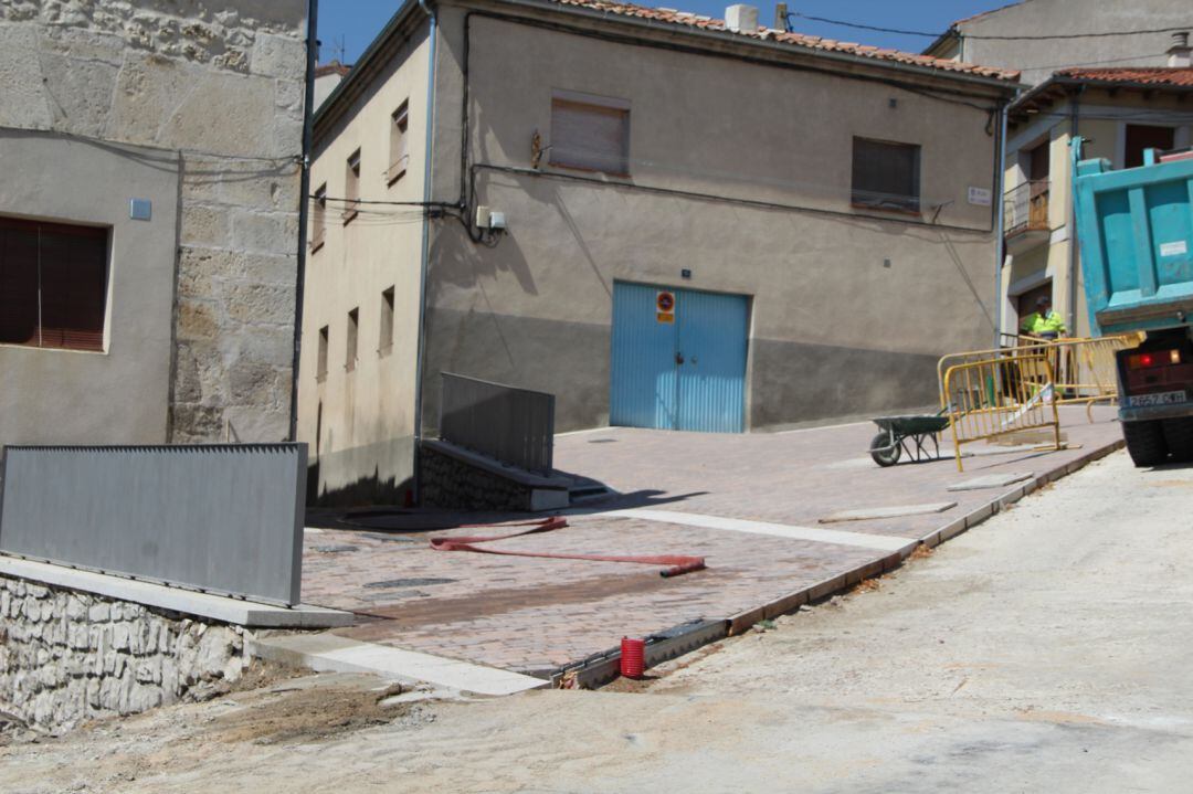 Obras de la plaza del Campo donde han aparecido las estructuras de almacenamiento