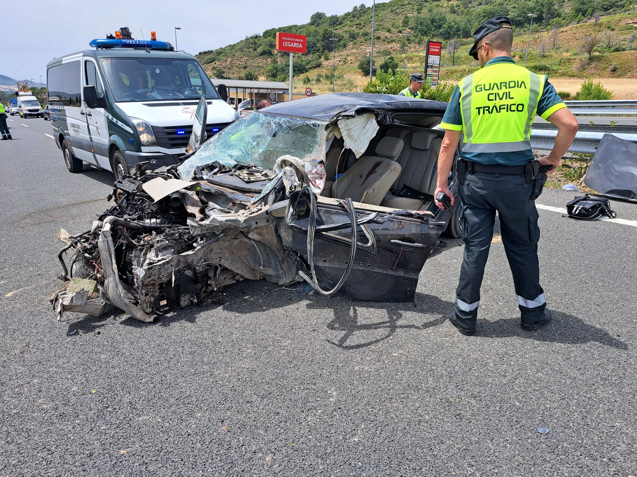 Fallece un hombre de 47 años en un accidente de tráfico en la A-12, en Legarda