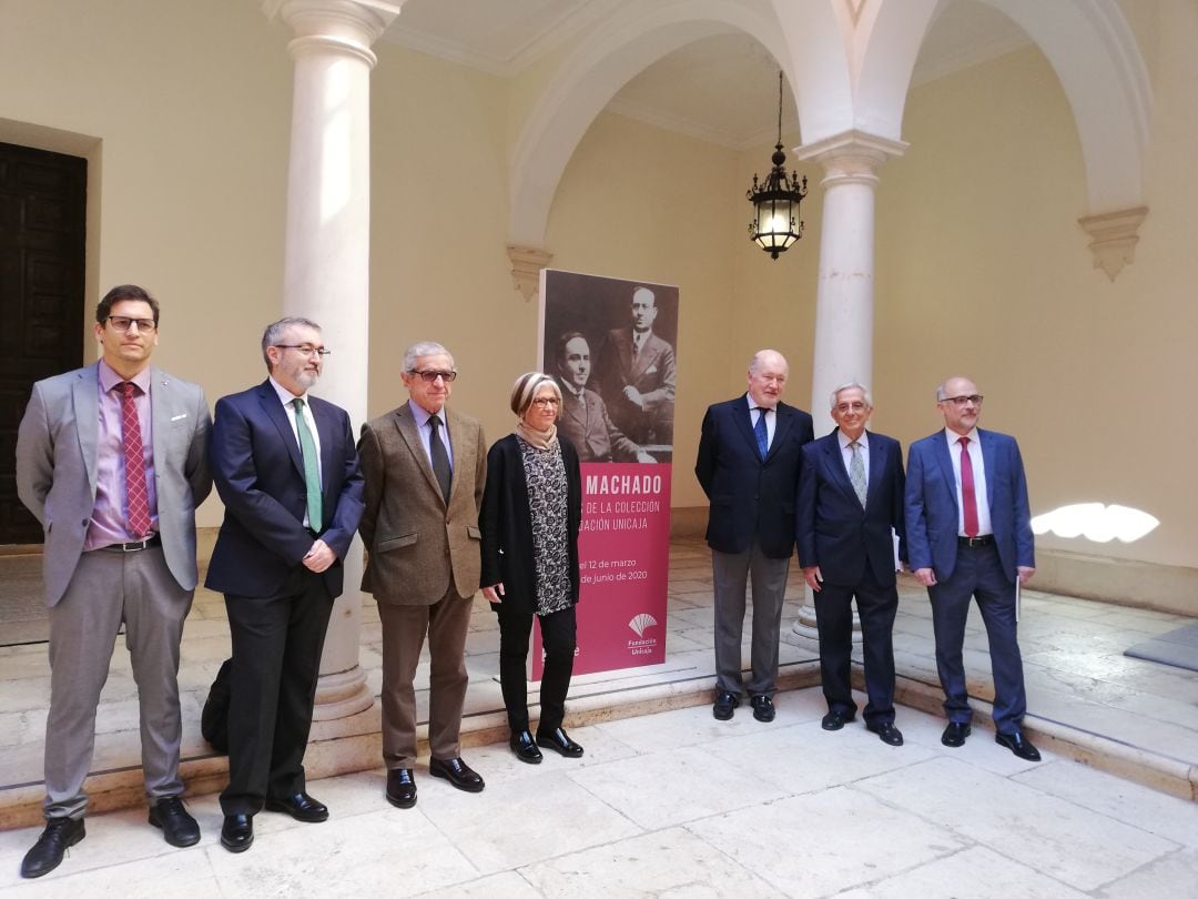 La familia Machado en la presentación de la muestra &quot;‘Los Machado. Fondos de la colección Fundación Unicaja’