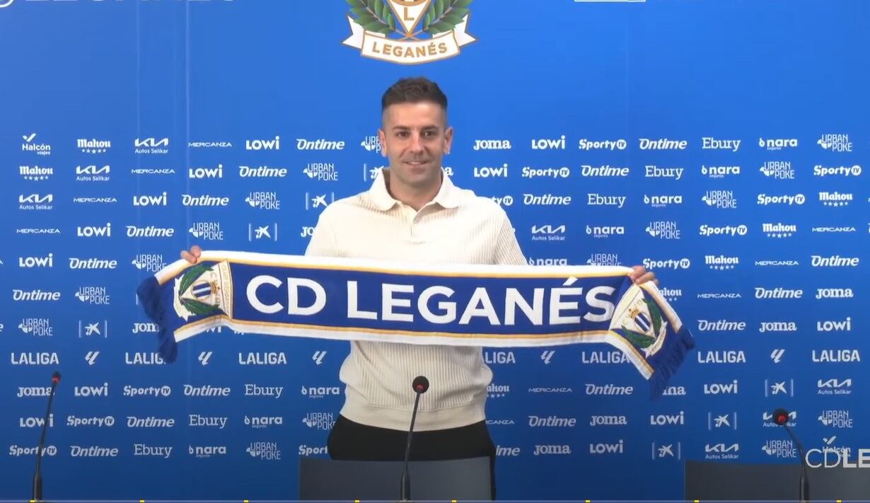 Rubén Peña, en su presentación con el Leganés