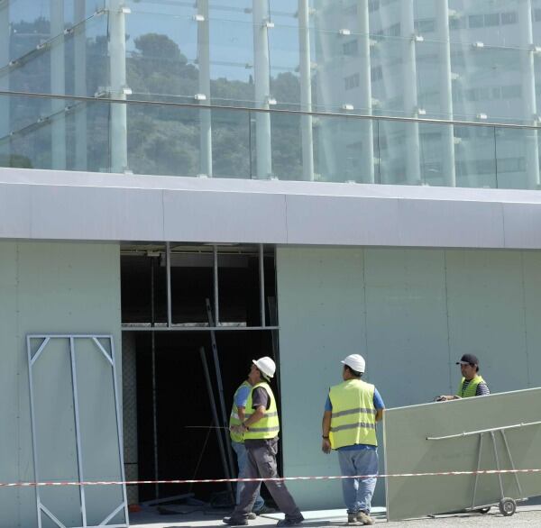 Las obras en el Cubo del Puerto de Málaga