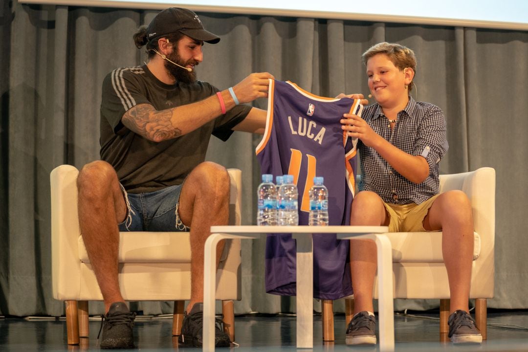 Ricky Rubio y Luca.